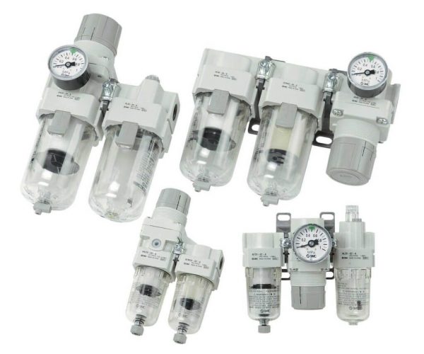 SMC Air Preparation Sets (FRL - Filters, Regulators, Lubricators)