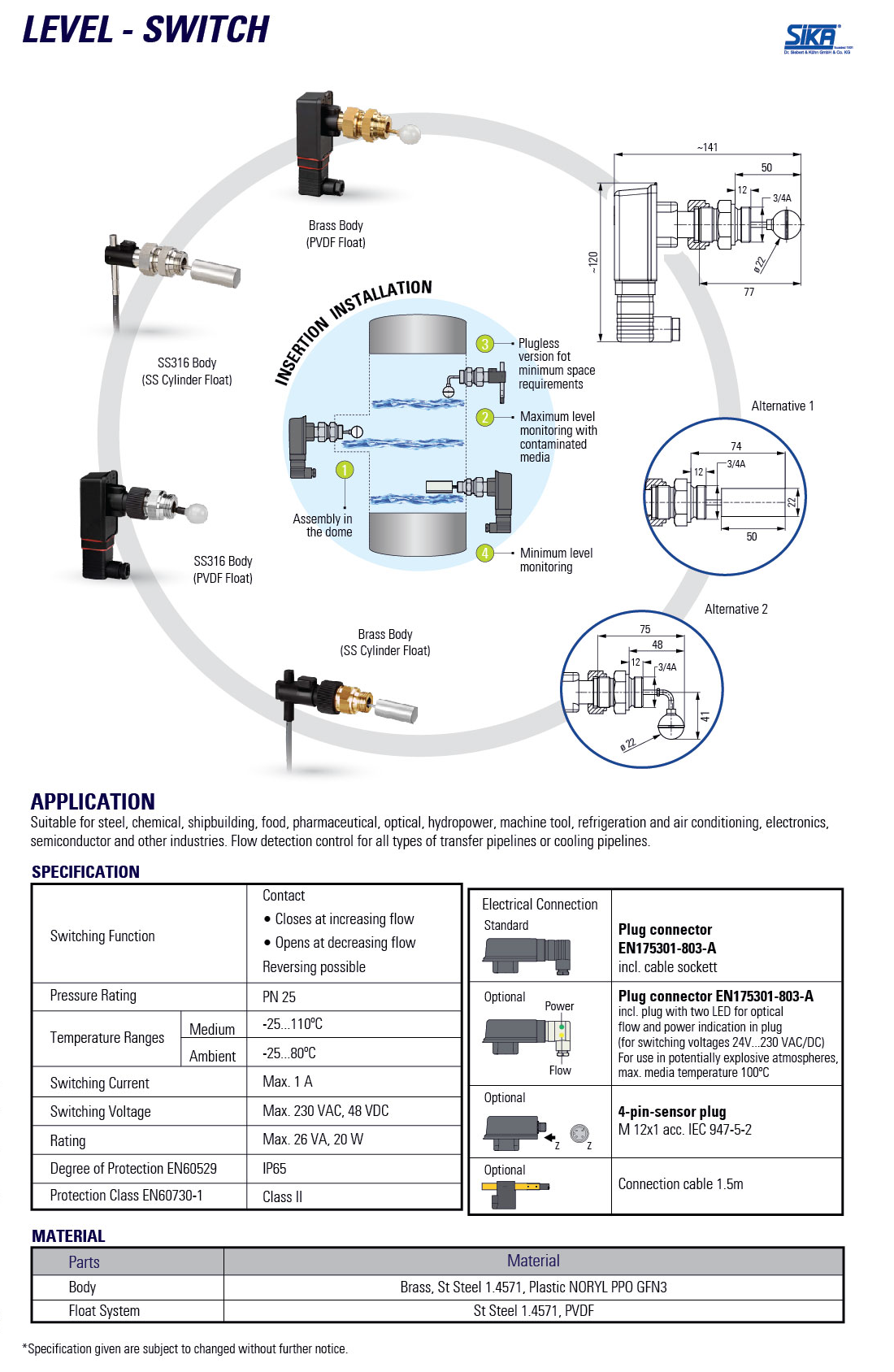 sika level switch